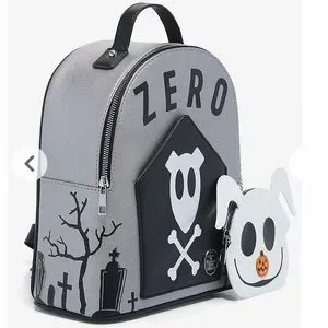 DISNEY THE NIGHTMARE BEFORE CHRISTMAS Zero Tombstone MINI BACKPACK & COIN PURSE! Amazon.com | Loungefly Disney Nightmare Before Christmas  main image 3